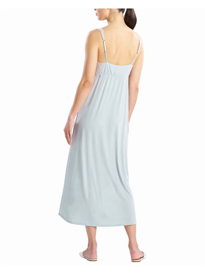 natori slip dress S Small Knotted Rose Gold Mocha Strappy Satin This Lolita collection silk slip dress from Natori features Chantilly lace appliques Peony Glamour Slip Dress