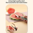 thumbnail image 4 of LYCAQL 3-in-1 Fork Slicer CutterÃ¯Â¼ÂStainless Steel Cutter Cutter Slicer Tool Melon Cutter Knife Portability Fruit Fork for Camping Kitchen Gadgets, 4 of 7