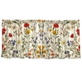 thumbnail image 7 of Yayeee Kitchen Curtains Tier Set of 2 Light Filtering 57"x36" Over Sink Window Panels, Beige Floral, 7 of 7