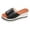 Black, variant on Rokment Platform Wedge Heeled Dress Slides Sandals for Women 2026 Summer Fashion Casual Color Block Comfortable Walking Slip on Chunky High Heels Beach Slippers Black Size 6.5
