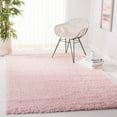 thumbnail image 2 of SAFAVIEH Madrid Miah Solid Polyester Shag Area Rug, Blush, 3' x 3' Square, 2 of 7