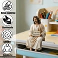 thumbnail image 5 of Jesus Resin Desk Companion Figurine, Car Dashboard Home Office Table Decor Jesus Christ Statue with "I Am with You Always" Sign, Handmade Sitting Religious Decorative, 5 of 7