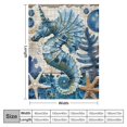 ERAPDAUR Sea Horse Seaweed Starfish Ideal Comfy Throw Blanket for All