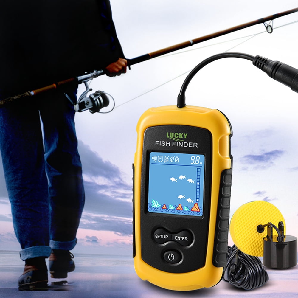 Fishing ,Sounders Portable Sonar 100m Sonar Sounders Screen Portable Wired Fish 100m Sonar Portable Sonar Sounder Wired Fish 100m Color Screen Portable Lcd Color Screen Mewmewcat Huiop