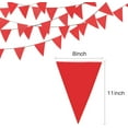 thumbnail image 5 of Novelty Place 36 Feet Solid Red Pennant Banner - 30 Multicolor Bunting Flags (8x11 Inches) - Birthday Party Grand Opening Holiday Decorations, 5 of 7