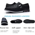 thumbnail image 2 of Fashionable Casual Men's Leather Shoes, Color-Blocked, Slip-On, Large Size, 2 of 7