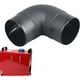 thumbnail image 2 of Riwesomey Tubo de conducción negro Resistencia a altas temperaturas y larga vida útil para conector de salida de codo de ventilación de aire Type3, 2 of 6
