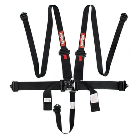 RaceQuip 717007RQP Latch And Link 5 Point HANS/HNR Harness, Black
