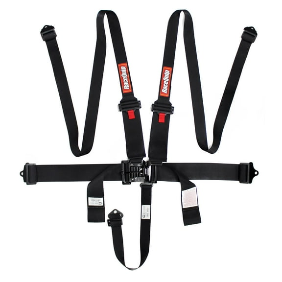 RaceQuip 717007RQP Latch And Link 5 Point HANS/HNR Harness, Black