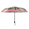 thumbnail image 2 of ALAZA Vintage Palm Tree UPF 50+ Compact Folding Umbrella for Rain Travel Umbrella Packable, 2 of 8