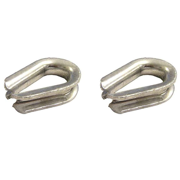 5/8" Heavy Duty Galvanized Wire Rope Thimbles - 2 Pack