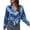 Blue, variant on Womens Summer Tops Satin Satin Imitation Silk Long Sleeved Button Down Blouse Shirts for Women