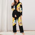 thumbnail image 2 of Fotbe Bee Happy Sunflower Gnomes Conjunto de Pijama de Manga Larga para Mujer con Estampado, Ropa de Dormir de 2 Piezas, Conjunto de Casa Suave y Cómodo con Bolsillos-Large, 2 of 7
