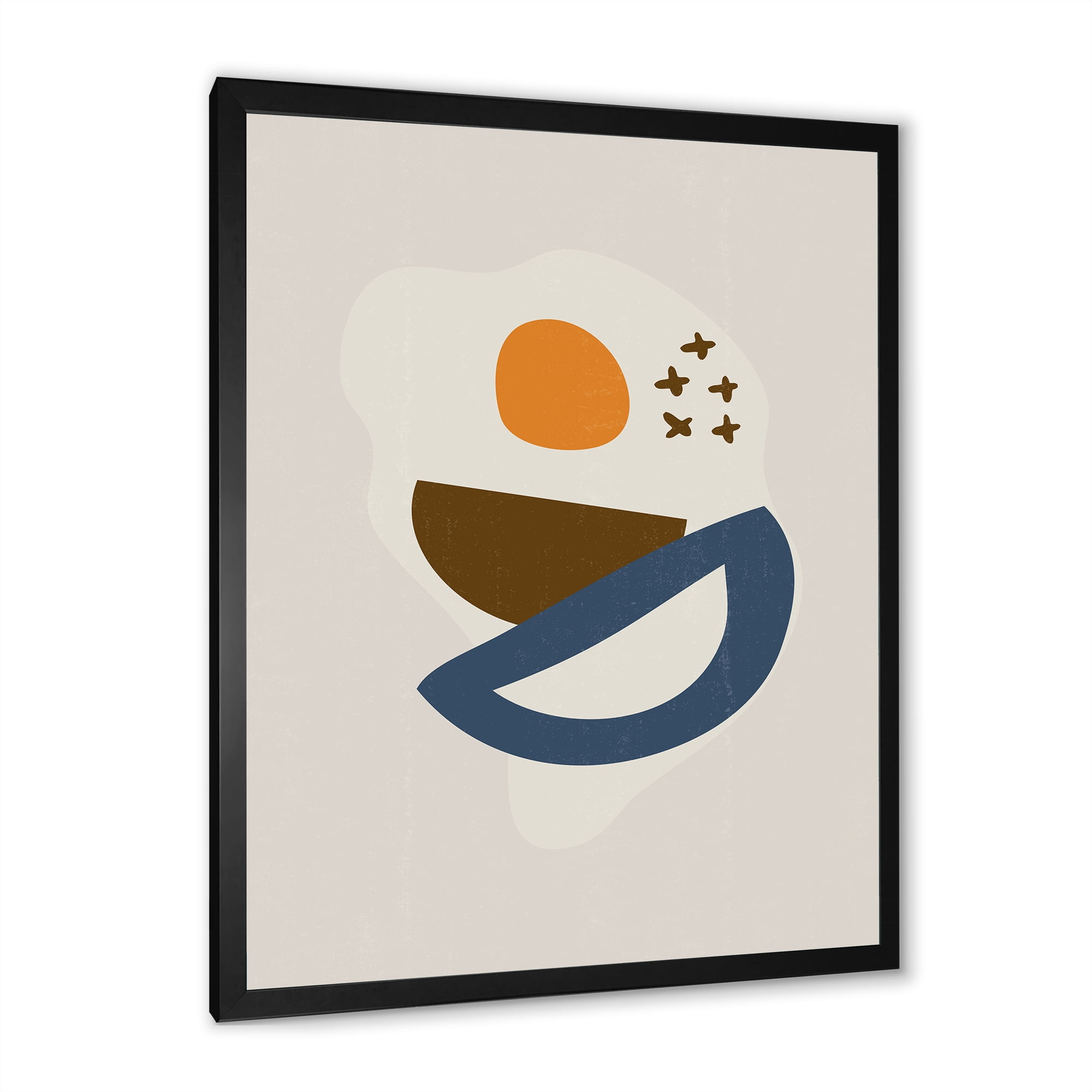 Designart 'Abstract Moon and Sun Geometric Print I' Modern Framed Art Print