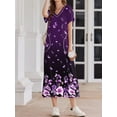 thumbnail image 6 of Avidlove Women Long Nightgowns Short Sleeve Full Length Nightshirt Side Split Nightdress Sleepwear with Pockets, 6 of 6