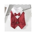 thumbnail image 3 of Pet Costume Dog Suit Formal Tuxedo, Dog Suit Bow Tie Costume, Gentleman Dog Wedding Party Suit, Dog Shirt Puppy Pet Small Dog Clothes with Bow Tie, 3 of 6