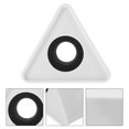 thumbnail image 2 of Miangastore Portable ABS Injection Molding Triangular Shaped Interview Mic Microphone Logo Flag Station Logo (White), 2 of 9