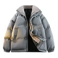 thumbnail image 1 of Veste Chaude à Col Montant Résistante à l'Eau pour Hommes pour Sports Extérieurs et Randonnée, Manches Longues avec Fermeture Éclair, Remplissage en Polyester pour Chaleur et Confort, 1 of 3