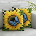 thumbnail image 3 of JRXY  Fall Sunflower Pillow Covers,Black Buffalo Plaid Throw Pillow Cover,Autumn Farmhouse Sunflower Throw Pillow Cases Decor for Home Decor Pillow Cushion Cases for Sofa Bed Patio White, 3 of 5