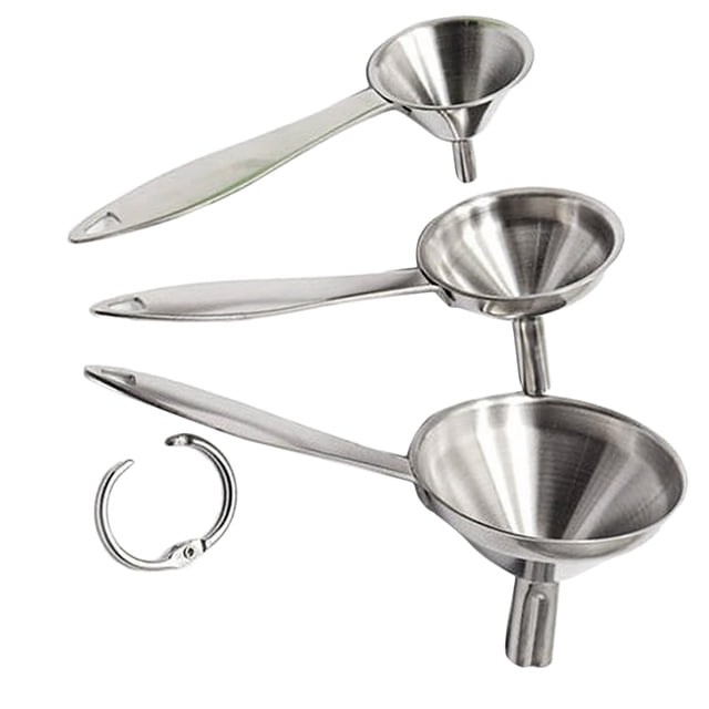 Embudo de Cocina Sunnimix Acero Inoxidable Duradero Plata 3 piezas