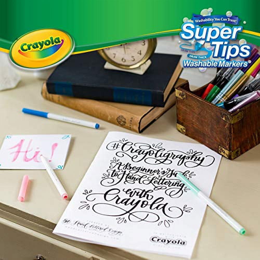 Crayola 80 Count SuperTips Washable Markers, Now with 80 Unique Colors, No Duplicates, Gift