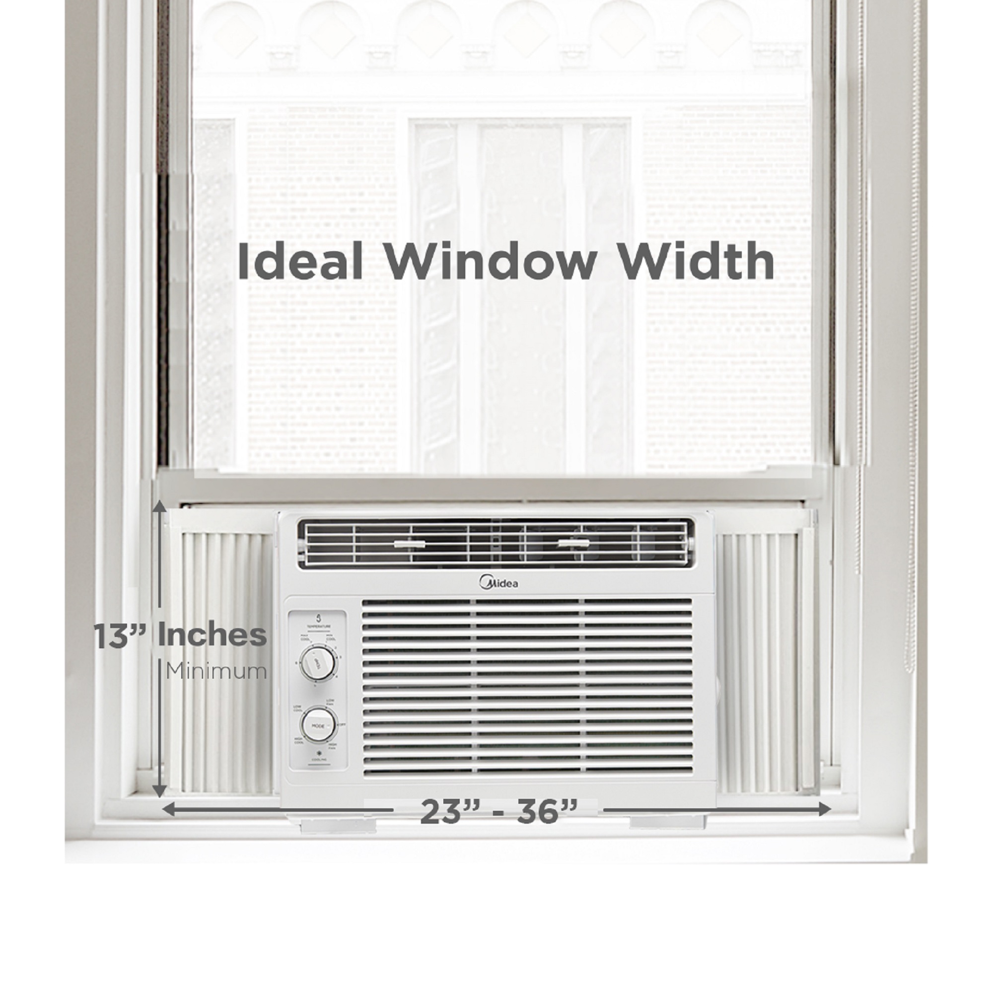Midea 5,000 BTU 150 Sq Ft Mechanical Window Air Conditioner, White, MAW05M1WWT - image 3 of 17