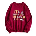 thumbnail image 4 of Meichang Sweatshirts Surdimensionnés pour Femmes Épaules Tombantes Pull Décontracté Manches Longues Col Rond Sweatshirts Confortables Pull Graphique Mignon, 4 of 4