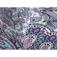thumbnail image 4 of Ambesonne Paisley Quilted Bedspread Set 3 Pcs, Bohemic Floral Country, King Size, Purple White Blue, 4 of 5