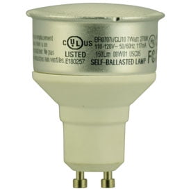 Gu10 Fluorescent Bulbs - Replacement for MEGA/GU10 7W 120V COMPACT FLUORESCENT GU10 2700K replacement light bulb lamp