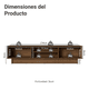 thumbnail image 3 of Mueble Mesa Para Tv Rack Madesa Agata 2 Puertas Hasta 80 MC3, 3 of 10