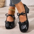 thumbnail image 2 of SCHUHLAND Sweet Lacquer Mary Jane Pumps for Women, Square Toe Medium Block Heel Dress Ballet Shoes with Buckle Strap, 2 of 16