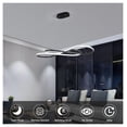 thumbnail image 3 of LED Pendant Light 39", Infinity Chandelier, Dimmable Hanging Light Fixture, Adjustable Height, Modern Ceiling Light for Living Room, Dining Room, Bedroom - Black, 3 of 6