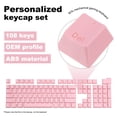 thumbnail image 2 of 108 Keys Pudding Keycaps Set OEM Profile ABS for Mechanical Keyboard Layout, Light Pink, 2 of 5