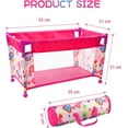 thumbnail image 5 of Babeside Foldable Doll Crib & Playpen for 17-21 inch Reborn Babies - Pink Portable Baby Bed with Soft Cloth Body, Gift for Kids, 5 of 5
