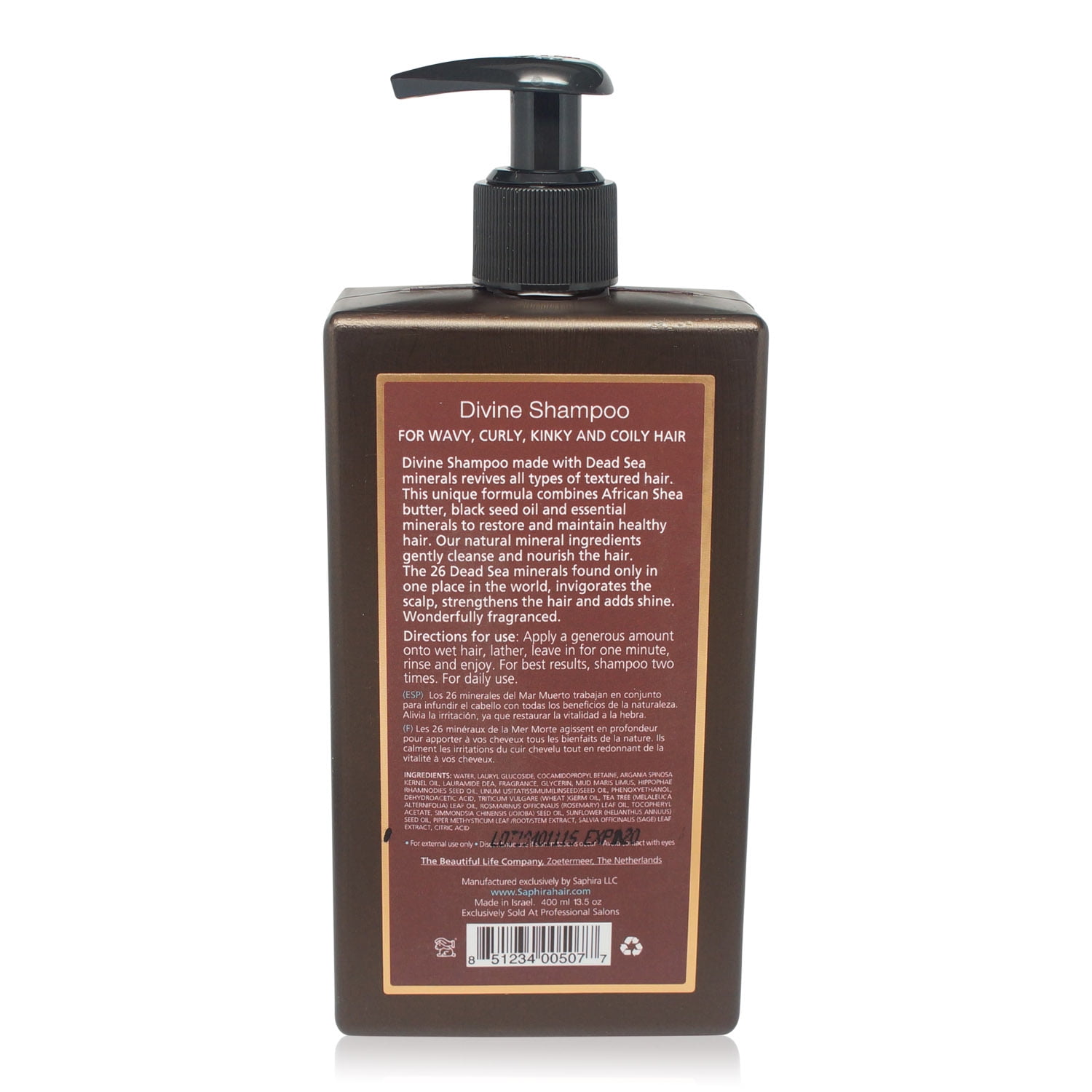 Saphira Hair Care Divine Shampoo 13 5 Oz Walmart Com