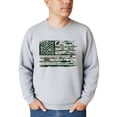 thumbnail image 3 of Fishing Flag Sweatshirt for Men Outdoor USA Flag Fishing Pullover for Fisherman Gray Sweatshirt Adult X-Large, 3 of 4