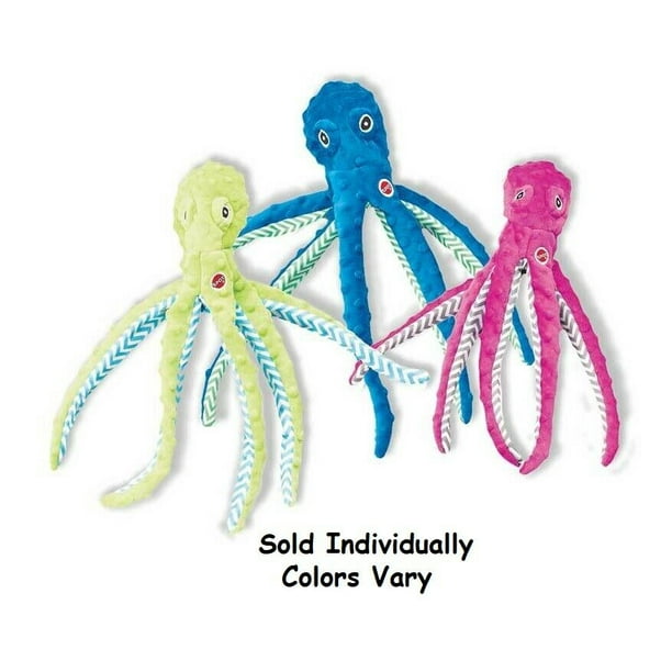 Extreme Octopus Dog Toy Tough Durable Stuffing Free Squeaker Assorted