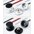 thumbnail image 2 of Almohadilla de amortiguación con resorte y picos de choque para soportes de alta fidelidad, almohadillas para pies con picos para altavoces, altavoces de escenario KTV, aluminio, negro, 2 of 5