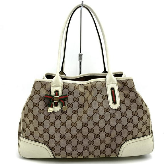 Pre-Owned GUCCI Gucci Prince 163805 Tote Bag Sherry Line Horizontal Shoulder GG... (Good)