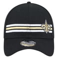thumbnail image 2 of Men's New Era Black New Orleans Saints Stripes 39THIRTY Flex Hat, 2 of 5