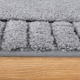 thumbnail image 4 of MeyJey Bathroom Rugs Set of 4 Piece, Bath Mats, Microfiber Non Slip Shaggy Ultra Soft Bathroom Runner with U Shaped Contour Toilet Mat for Bathroom, Shower Inside Floor, Gray, 4 of 16