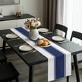 thumbnail image 2 of Blue Solid Color Texture Table Runner 72 Inches Long, Simple Blue Pattern Kitchen Coffee Dining Table Decoration for Home Party Birthday Wedding Home Decor 13x72 Inches, 2 of 8