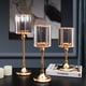 thumbnail image 4 of Portavelas de cristal Matsuzay candelabro decorativo elegante pequeño, 4 of 6