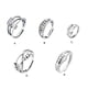 thumbnail image 5 of Jumpingount Anillo de apertura para hombre y mujer, anillos ajustables, decoración de círculos, cuentas chapadas, joyería Unisex para adultos, Ropa, zapatos y accesorios Miscelánea tipo 5 Jumpingount  AP012684-05, 5 of 6