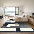 thumbnail image 3 of ODIKA 6'x9' Machine Washable Non-Slip Area Rug, Geometric Black High Traffic Rug, Gray, 1057646, 3 of 7