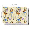 thumbnail image 6 of Butterfly Pattern Heat Resistant Flax Table Mats for Dining, Wrinkle Free Machine Washable Place Mats with Colorful Tropical Floral Artistic Design, Cute Aesthetic Style for Butterfly Lover, Set of 4, 6 of 6