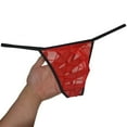 thumbnail image 3 of Botmois Men See-throuhg Lace Thong Pouch Sports Tangas Hipster T-back Underwear Red L, 3 of 3