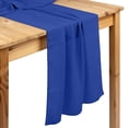 thumbnail image 3 of Koyal Wholesale Chiffon Table Runner 180-Inches Long,  Royal Blue Wedding Runners, Holiday Table Runners, 3 of 5