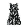thumbnail image 1 of Robes pour Filles, Robes d'Été Sans Manches à Col Rond pour Enfants, Imprimés Floraux Décontractés pour la Plage, Robe de Fête pour Filles, 1 of 3