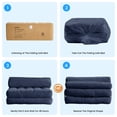 thumbnail image 5 of BALUS Folding Sofa Bed, Convertible Sleeper Couch with Foldable Memory Foam, Space-Saving Floor Bed for Living Room/Apartments, Blue, 5 of 6